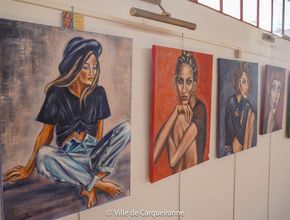 Photo des tableaux de l'exposition "la femme" par l'association reflets d'art - Agrandir l'image, .JPG 147,0 Ko (fenêtre modale)
