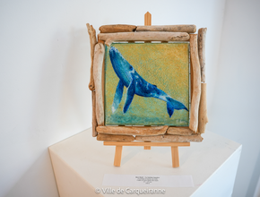 Photo des tableaux de l'artiste Margot Luce sur le thème " les voix du silence" exposés à La Galerie de Carqueiranne - Agrandir l'image, .PNG 1,019,8 Ko (fenêtre modale)