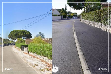 Avenue Wagner avant et après les travaux de refection d'enrobé des trottoirs - Agrandir l'image, .JPG 187 Ko (fenêtre modale)