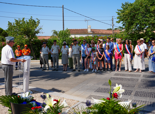 Photo de la cérémonie du 18 juin et des personnes présentes