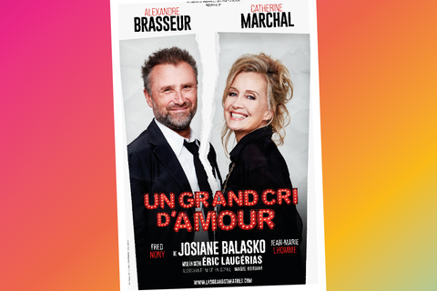 Affiche de la pièce de théatre un grand cri d'amour