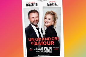 Affiche de la pièce de théatre un grand cri d'amour