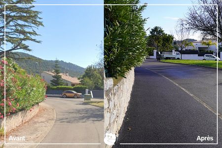 Avenue Wagner avant et après les travaux de refection d'enrobé des trottoirs - Agrandir l'image, .JPG 187 Ko (fenêtre modale)