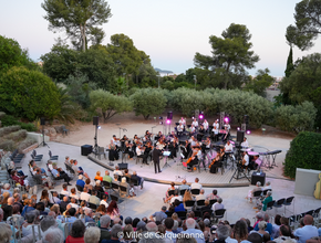 Photo prise de l'orchestre durant le spectacle dans l'auditorium - Agrandir l'image, .PNG 1,6 Mo (fenêtre modale)