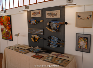 Photo des oeuvres de l'artiste Raphael Bravo durant son exposition à La Galerie de Carqueiranne