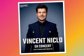Image de l'affiche de vincent niclo pour son concert